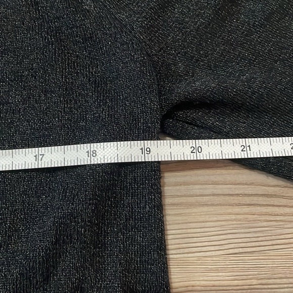 RSVP by Talbots long open cardigan Lightweight Black Slight shimmer Size M - Picture 10 of 12